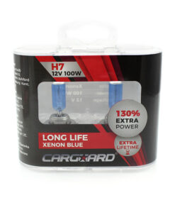 Set de 2 becuri Halogen H7, 100W +130% Intensitate - LONG LIFE - CARGUARD