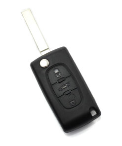 Citroen / Peugeot 307 - Carcasa tip cheie briceag 3 butoane, lama VA2-SH3, cu suport baterie, buton portbagaj