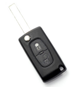 Citroen / Peugeot 307 - Carcasa tip cheie briceag cu 2 butoane, lama VA2-SH2 fara suport baterie