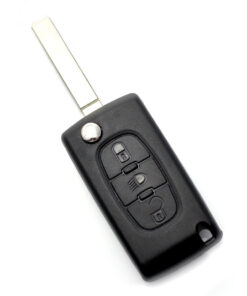 Citroen / Peugeot 307 - Carcasa tip cheie briceag cu 3 butoane, lama VA2-SH3, fara suport baterie