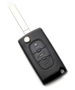 Citroen / Peugeot 307 - Carcasa tip cheie briceag cu 3 butoane, lama VA2-SH3, fara suport baterie, buton portbagaj