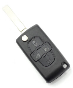 Citroen / Peugeot - Carcasa tip cheie briceag cu 4 butoane, fara suport baterie, lama tip HU83-SH4